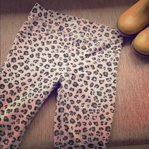 Pink Leopard Print Leggings H&M Size 7-8